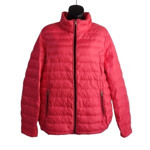 United Face Ultralight Women's Coral Red Puffer Jacket Size XL TG